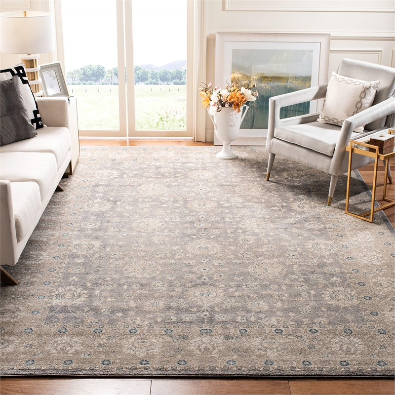 Hawthorne Collections Light Grey Traditional Rug - 9' x 12'