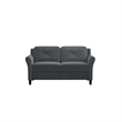 Hawthorne Collections Microfiber Dark Gray Loveseat Rectangular Premium Foam 56.3