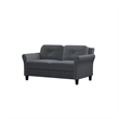 Hawthorne Collections Microfiber Dark Gray Loveseat Rectangular Premium Foam 56.3