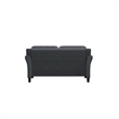 Hawthorne Collections Microfiber Dark Gray Loveseat Rectangular Premium Foam 56.3