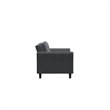 Hawthorne Collections Microfiber Dark Gray Loveseat Rectangular Premium Foam 56.3