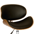 Hawthorne Collection  Faux Leather Swivel Office Chair in Black