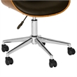 Hawthorne Collection  Faux Leather Swivel Office Chair in Black