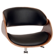 Hawthorne Collection  Faux Leather Swivel Office Chair in Black