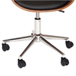 Hawthorne Collection  Faux Leather Swivel Office Chair in Black