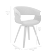 Hawthorne Collections Fabric Charcoal Dining Accent Chair Rectangular 31