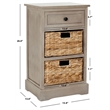 Hawthorne Collection Vintage Side Storage Side Table in Vintage Grey