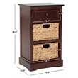 Hawthorne Collection Side Storage Side Table in Dark Cherry