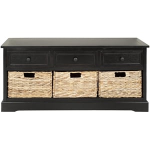 Hawthorne Collection 3 Drawer Storage Unit in Black
