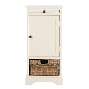 Hawthorne Collection Wood Tall Storage Unit in Cream