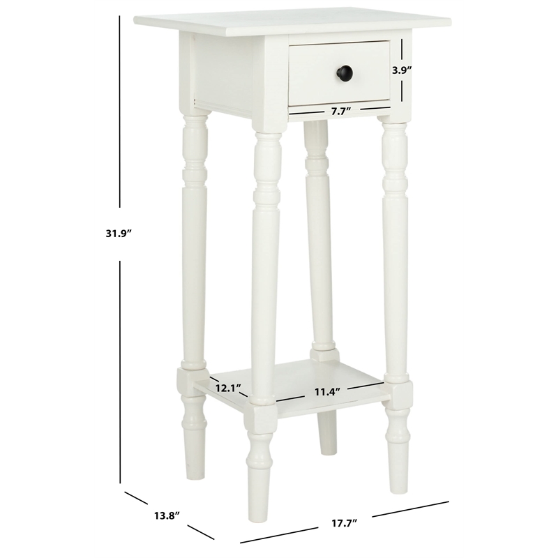Hawthorne Collection Wood End Table in Cream