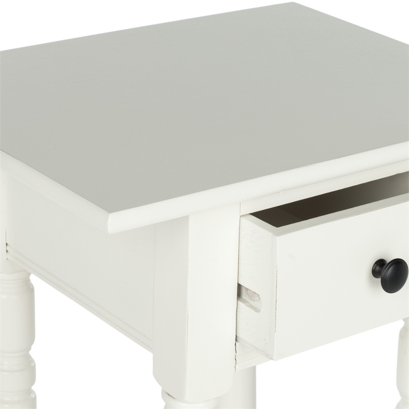 Hawthorne Collection Wood End Table in Cream