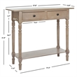 Hawthorne Collection Wood 2-Drawers Console in Sleek Gray Tone