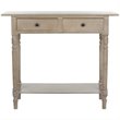 Hawthorne Collection Wood 2-Drawers Console in Sleek Gray Tone