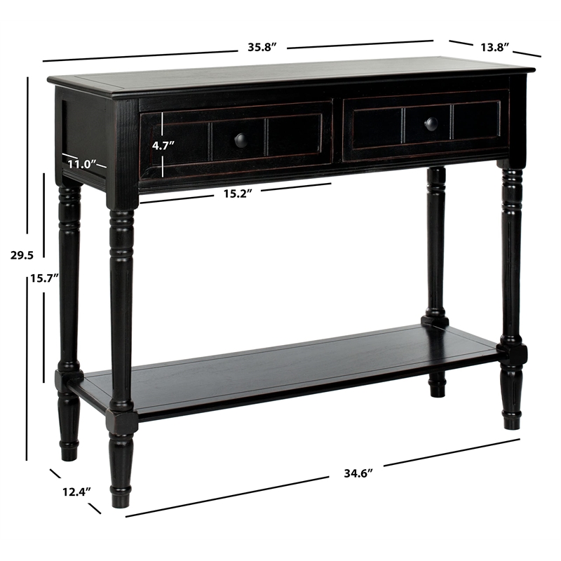 Hawthorne Collection Wood Console in Black