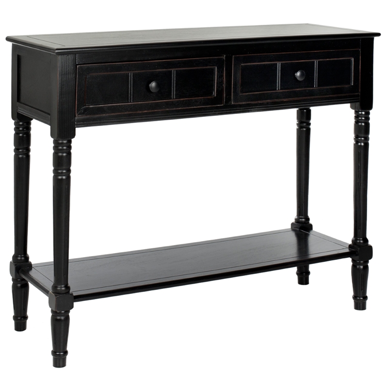 Hawthorne Collection Wood Console in Black