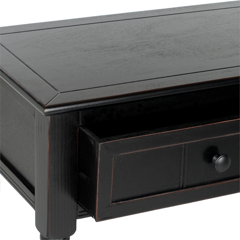 Hawthorne Collection Wood Console in Black