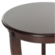 Hawthorne Collection Wood Pedastal Side Table in Dark Cherry