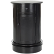 Hawthorne Collection Wood Oval Cabinet in Black