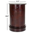 Hawthorne Collection Wood Oval Cabinet in Dark Cherry