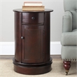 Hawthorne Collection Wood Oval Cabinet in Dark Cherry