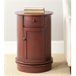 Hawthorne Collection Wood Oval Cabinet in Dark Cherry