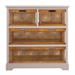 Hawthorne Collection Pine 4 Drawer Storage Unit in Grey