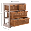 Hawthorne Collection Pine 4 Drawer Storage Unit in Grey