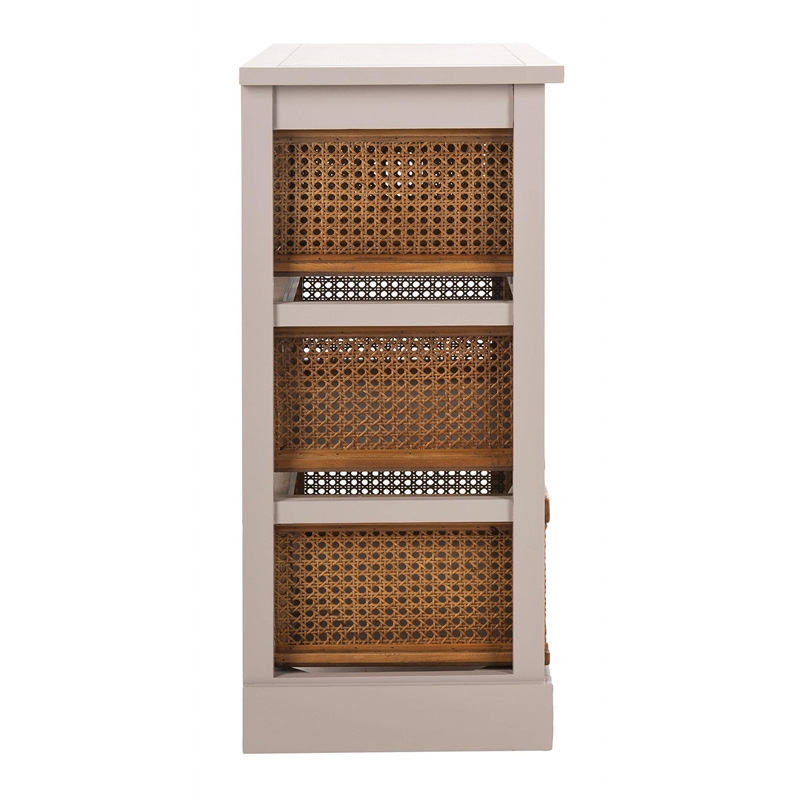 Hawthorne Collection Pine 4 Drawer Storage Unit in Grey