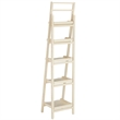 Hawthorne Collection Pine Wood Leaning Etagere in Ivory