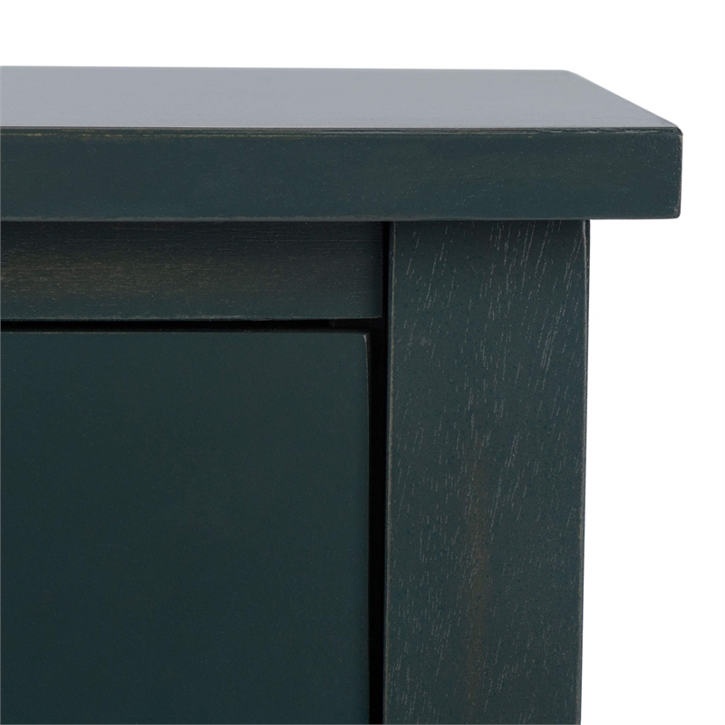 Hawthorne Collection Pine Wood End Table in Dark Teal
