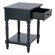 Hawthorne Collection Pine Wood End Table in Dark Teal