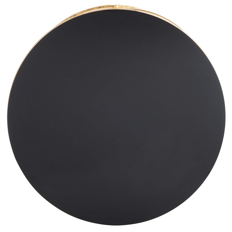 Hawthorne Collection Iron and Glass Accent Table in Gold and Black