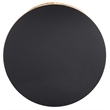 Hawthorne Collection Iron and Glass Accent Table in Gold and Black