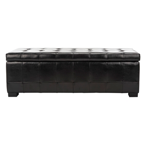 Hawthorne Collection Beech Wood Brown Storage Bench Rectangular 48&quot x 18&quot x 17&quot