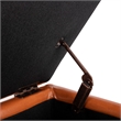 Hawthorne Collection Beech Wood Leather Storage Ottoman in Saddle