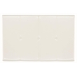 Hawthorne Collection Beech Wood Leather Cocktail Ottoman in White