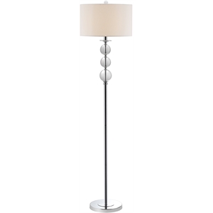 Hawthorne Collection Crystal Glass Globe Floor Lamp with White Shade