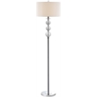 Hawthorne Collection Crystal Glass Globe Floor Lamp with White Shade