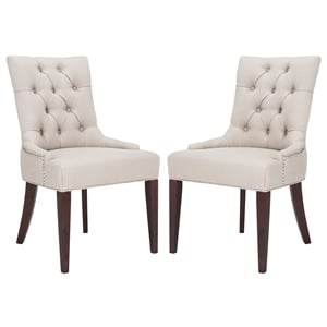 Hawthorne Collection Tufted Leather Chair in Ivory