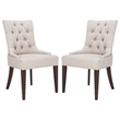Hawthorne Collection Tufted Leather Chair in Ivory