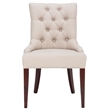 Hawthorne Collection Tufted Leather Chair in Ivory