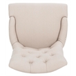 Hawthorne Collection Tufted Leather Chair in Ivory