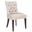 Hawthorne Collection Tufted Leather Chair in Ivory
