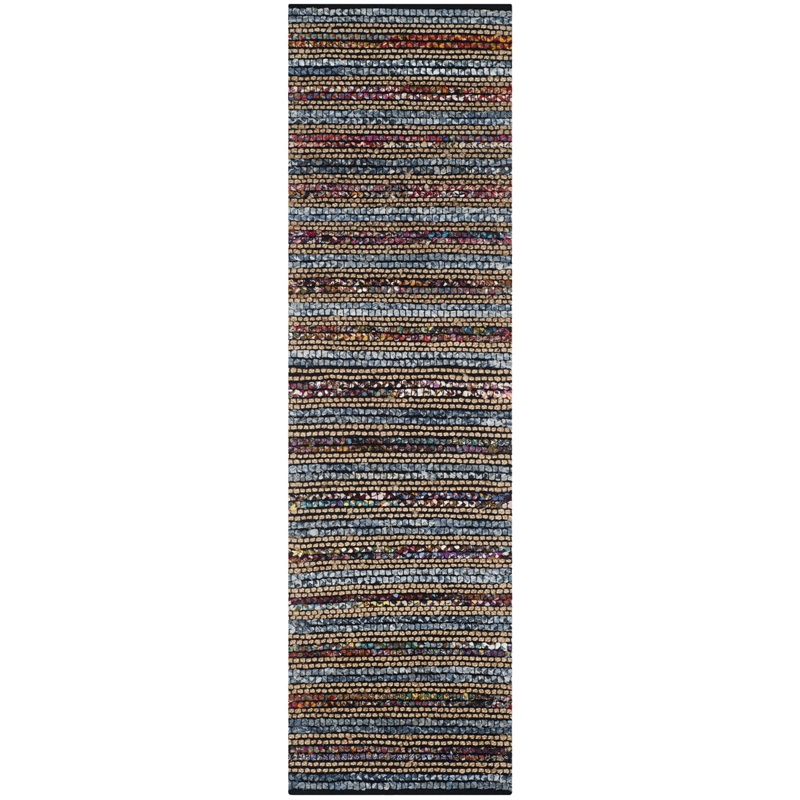 Hawthorne Collection Blue Contemporary Rug - Runner 2'3