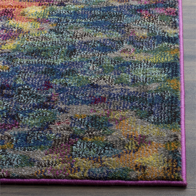 Hawthorne Collection Pink Contemporary Rug - 6'7