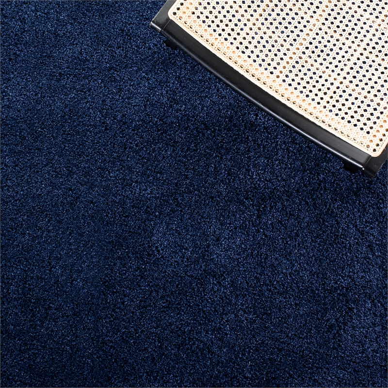 Hawthorne Collection Navy Shag Rug - 5'1