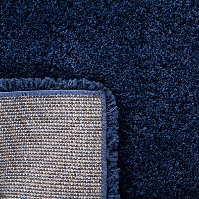 Hawthorne Collection Navy Shag Rug - 5'1