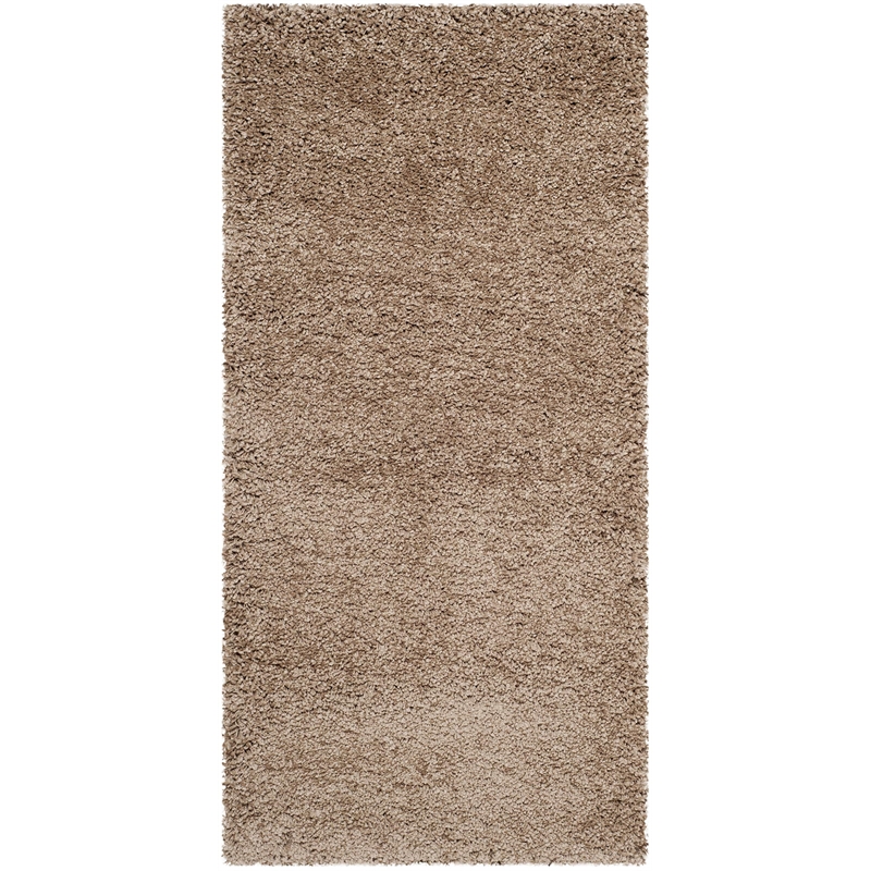 Hawthorne Collection Navy Shag Rug - Runner 2' x 4'