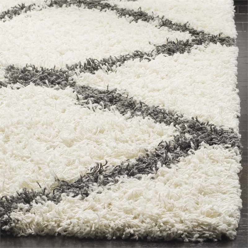 Hawthorne Collection Ivory Shag Rug - 8' x 10'